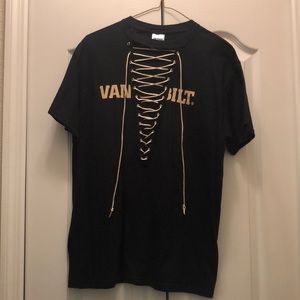 Custom @boho_dreams Vanderbilt open v neck tee